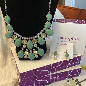Lia Sophia necklace and matching earrings.